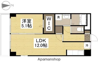 フィネス長瀬【206号室】の間取り