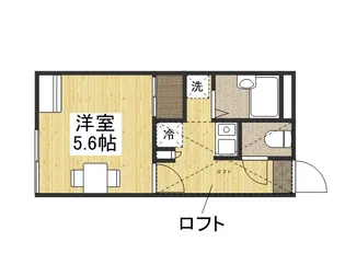 レオパレスサンシャイン土田【1階】の間取り