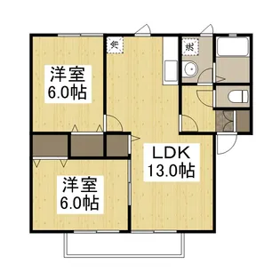 メゾン タチバナC【1階】の間取り