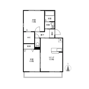 サンクレイドル下中野【2階】の間取り