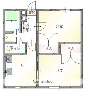 パルフィオーレF【203号室】の間取り