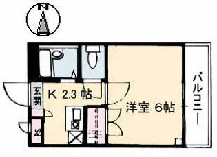 ハッピーハイツ今【3階】の間取り
