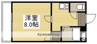 リバージュ浜【102号室】の間取り