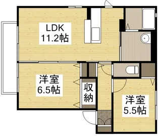 ガーデンクレス B棟【1階】の間取り