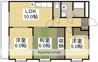 山崎マンション【3階】の間取り
