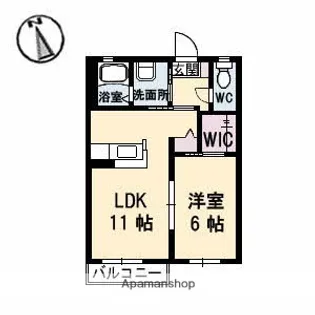シャーメゾンひまわり【2階】の間取り