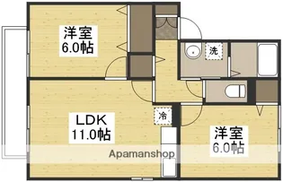 カルムM A棟【2階】の間取り