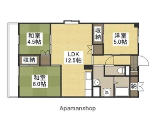 伊島コーポラス【202号室】の間取り