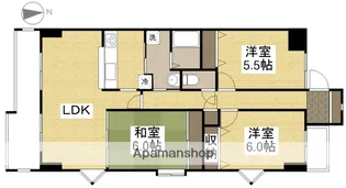 サーパス西古松Ⅱ【12階】の間取り