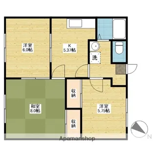 エンジェルパレスⅡ【101号室】の間取り