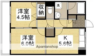 メゾン・ドゥ・フクセン【205号室】の間取り