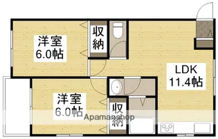 西山コンドミニアム【303号室】の間取り