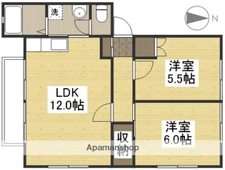 グリーンハウス B【2階】の間取り