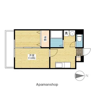 アペックス奥田【4階】の間取り