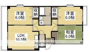 セゾン21 B棟【207号室】の間取り