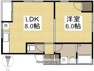 フレンズ伊福町【2階】の間取り