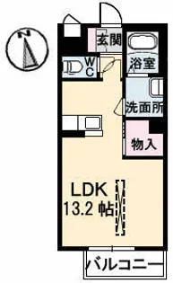 アンシャンテ厚生【2階】の間取り
