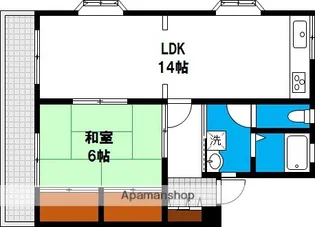 シティパレス西崎【2階】の間取り
