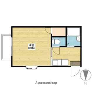 トピア国富 けやき通り【203号室】の間取り