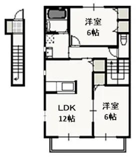 シャルマンⅡ【2階】の間取り