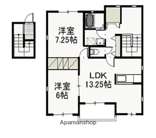 ヴィラ・ド・フルールE【2階】の間取り