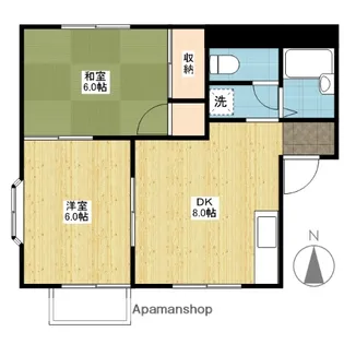 ミューゼフルールA棟【201号室】の間取り