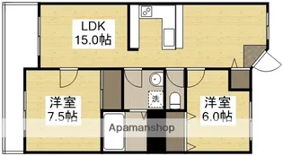 LA VUE【102号室】の間取り