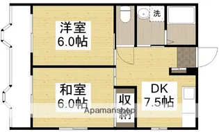 オレンジマンション【203号室】の間取り