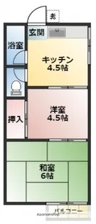 リバティアパート【2階】の間取り