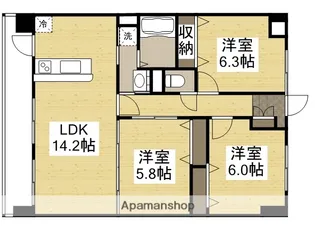 ラ・パティオ【2階】の間取り