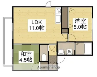 スカイハイツ C【2階】の間取り