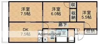 21ハイツ新保【102号室】の間取り