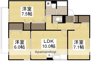 ハピネスA【1階】の間取り