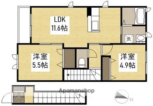 ラ・フォーレ三洸 壱番館【2階】の間取り