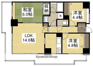 ファミールタワープラザ岡山【24階】の間取り