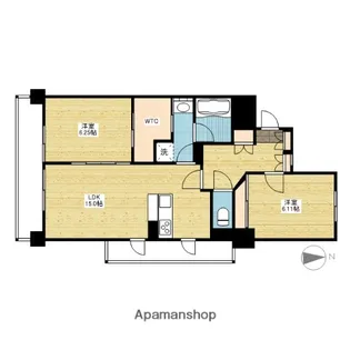 カサ・セグーラ幸町【4階】の間取り