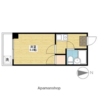 サンハイツ岡大Ⅰ【105号室】の間取り