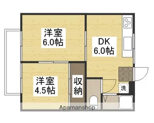 コーポバラA【203号室】の間取り