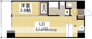 WILLDO岡山駅西口【6階】の間取り