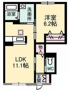 シャーメゾン晟【1階】の間取り