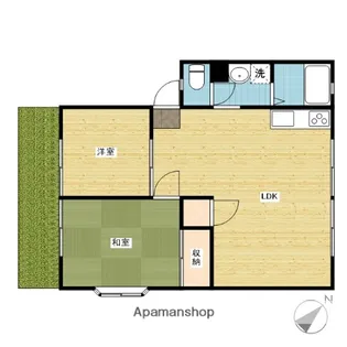 サンビレッジゆたかC【1階】の間取り