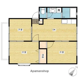 サンビレッジゆたかC【2階】の間取り