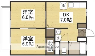 あさひコーポA【1階】の間取り