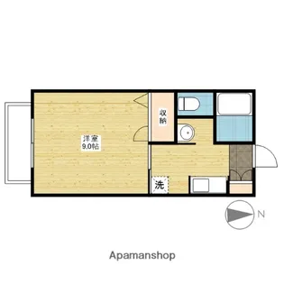 ラ・パルテール百間川五番館【5-202号室】の間取り