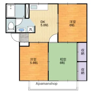 シャンポール【101号室】の間取り