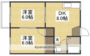 コーポ瀬戸【1階】の間取り