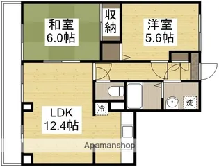 カンフォタブル【1階】の間取り