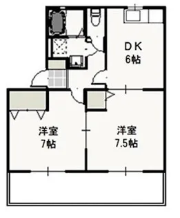 メゾンラフィネひまわり【1階】の間取り