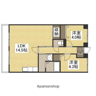 グランメゾン福成【701号室】の間取り