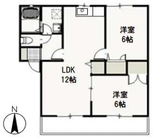 ヴェッセルA【1階】の間取り